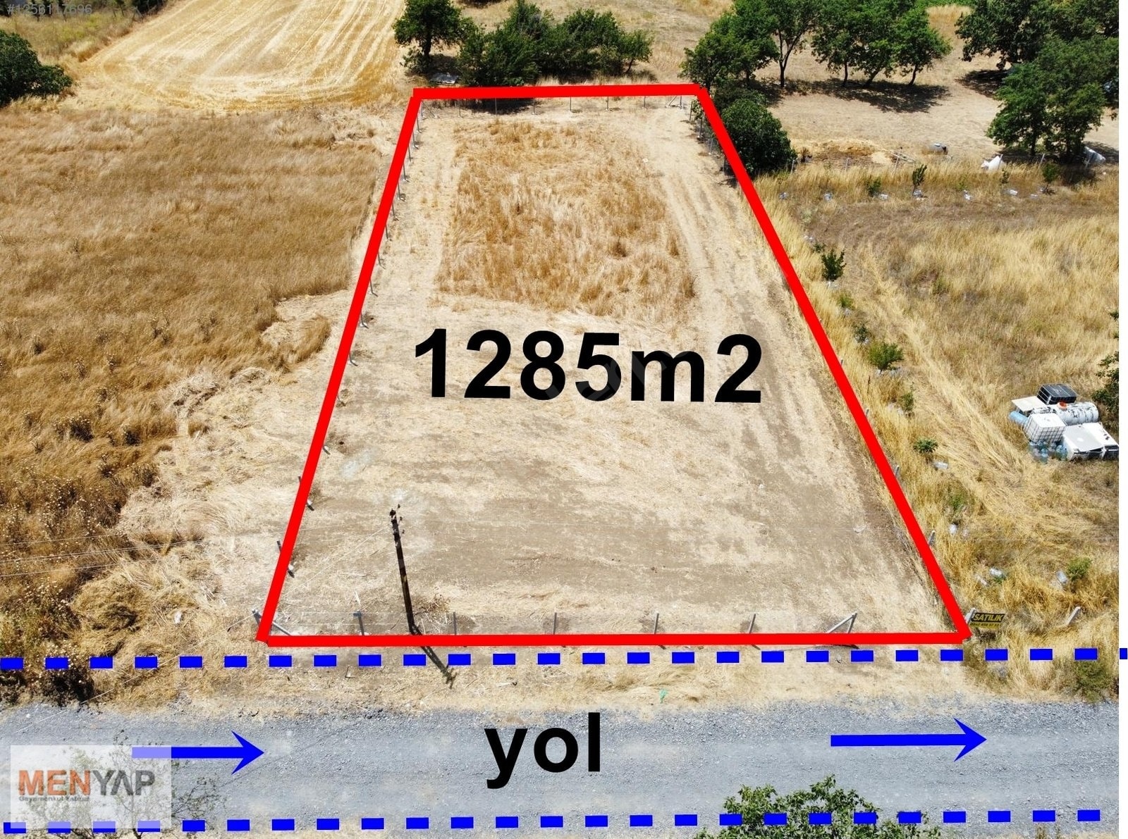 Yeniçiftlik Bağlar Mevkii’nde Deniz Manzaralı 1.285 m² Bağ Yeri — fotoğraf 1