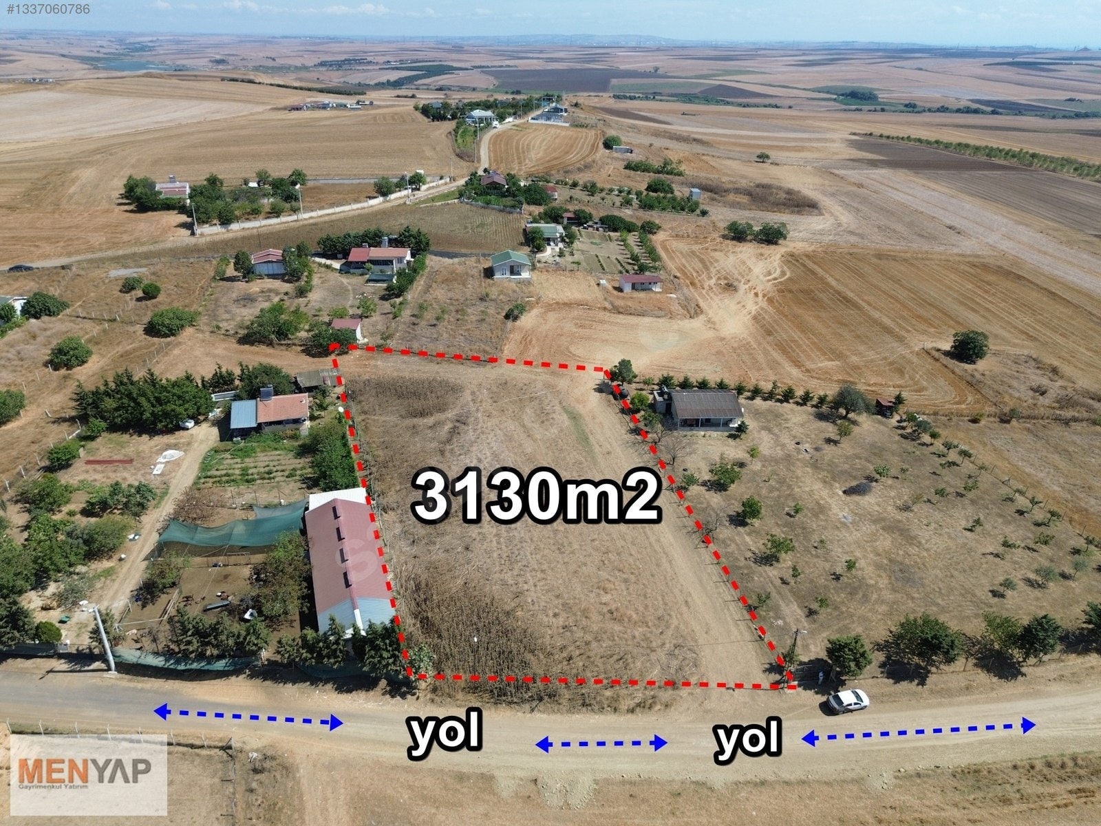 Yeniçiftlik Bağlar Mevkii’nde Deniz Manzaralı 3.130 m² Bağ Yeri — fotoğraf 2