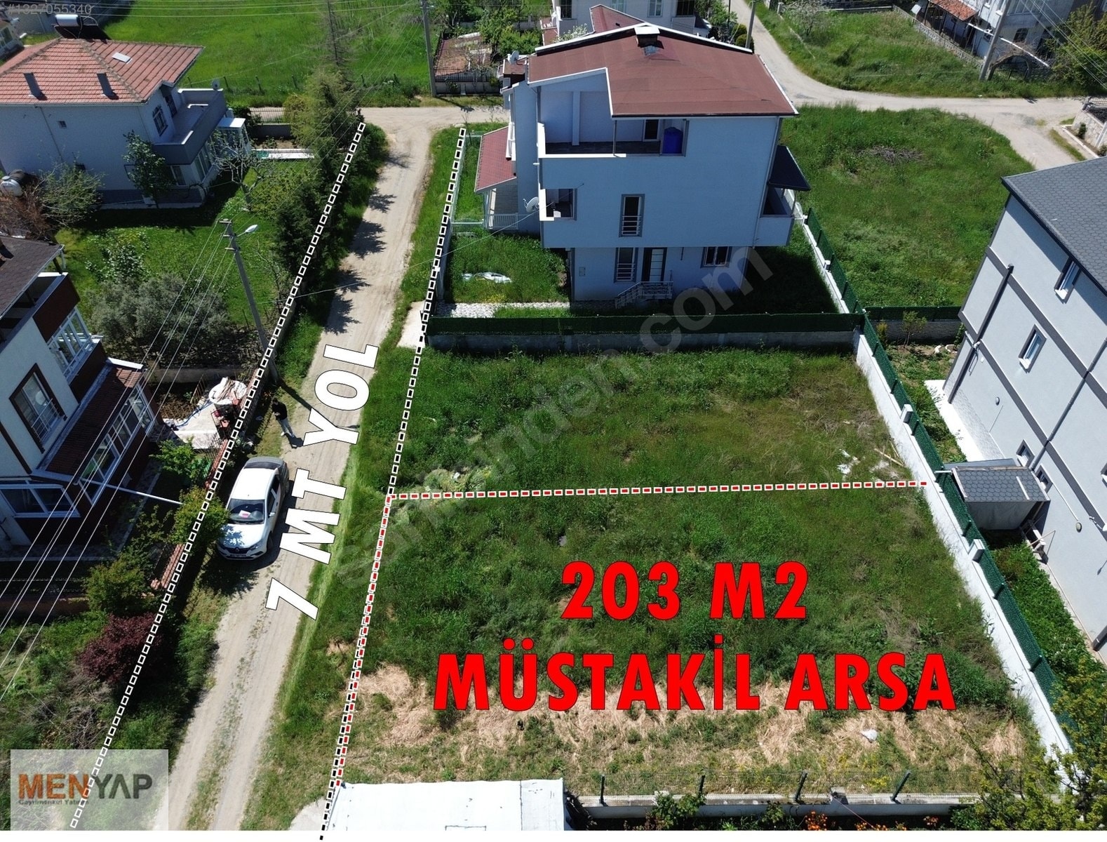 Yeniçiftlik’te Denize 150 Metre, 203 m² Villa İmarlı Arsa — fotoğraf 3