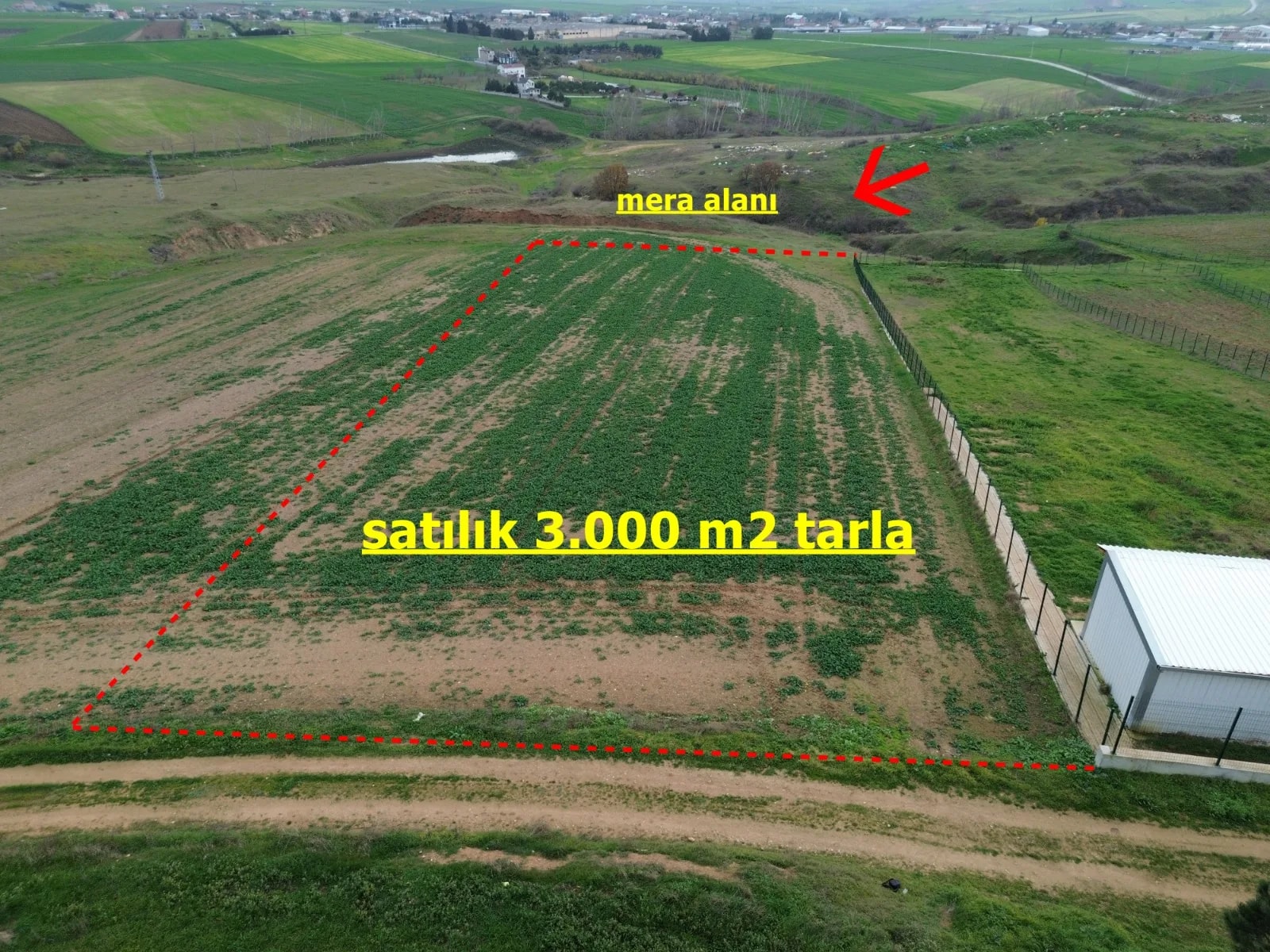 Çeşmeli Köy İçinde Tek Tapu 3.000 m² Satılık Tarla — fotoğraf 4