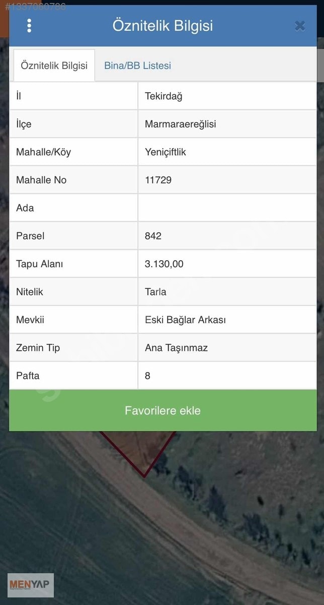 Yeniçiftlik Bağlar Mevkii’nde Deniz Manzaralı 3.130 m² Bağ Yeri — fotoğraf 5